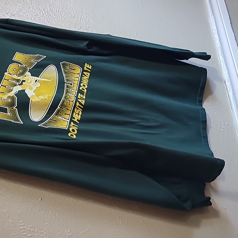 JERZEES Long‎ Sleeve T-Shirt Heavy Weight Blend Size L Green - Picture 2 of 9